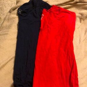 Two V-necked t-shirts